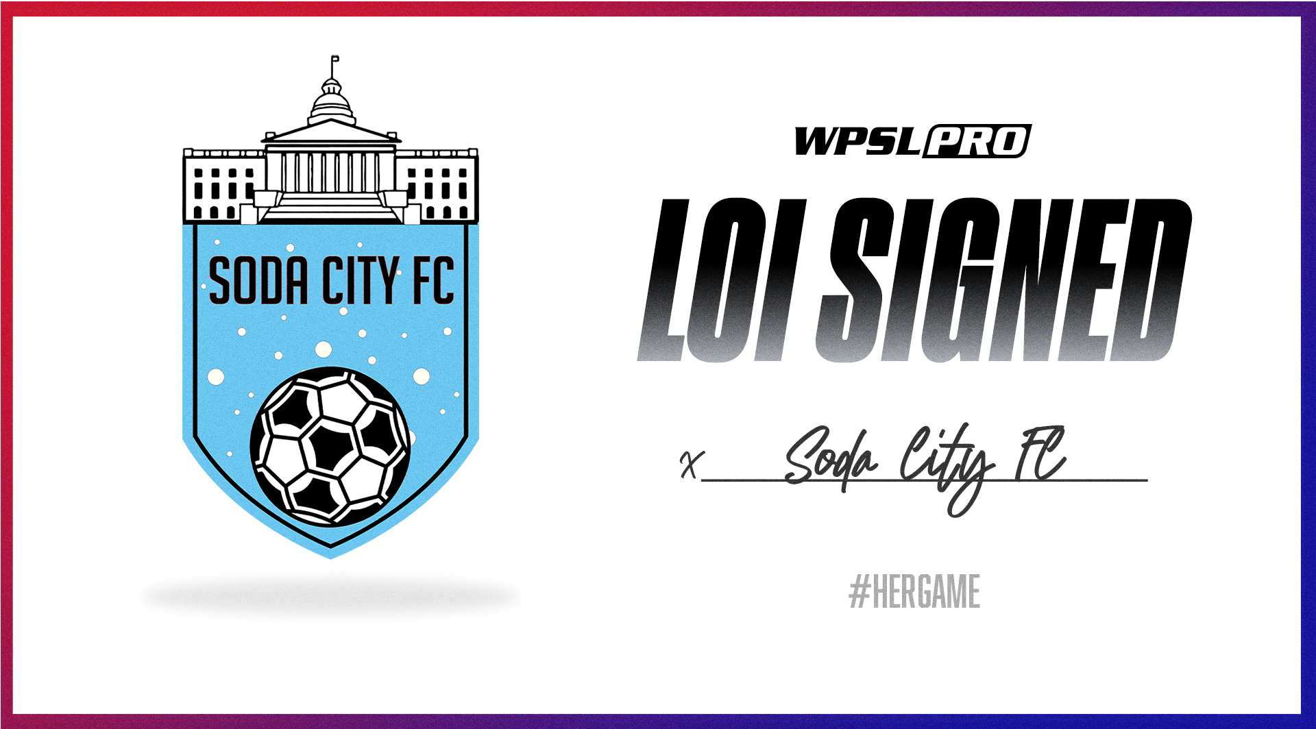 Soda City FC LOI Signed